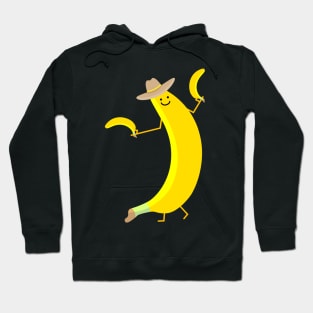 Funny banana as a cowboy Hoodie